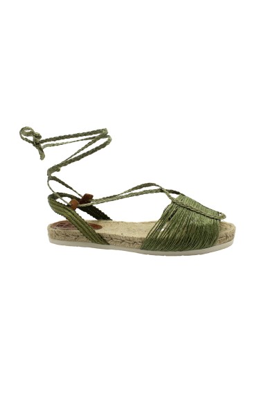 1 - SUYUTE 6685 kaki verde scarpe sandali donna corda laccio espadrillas