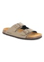 1 - GRUNLAND BOBO CB3012 tortora beige ciabatte uomo anatomiche fibbie