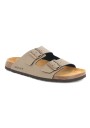 2 - GRUNLAND BOBO CB3012 tortora beige ciabatte uomo anatomiche fibbie