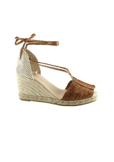 1 - SUYUTE 6716 cuero cuoio scarpe sandali donna zeppa corda laccio espadrillas