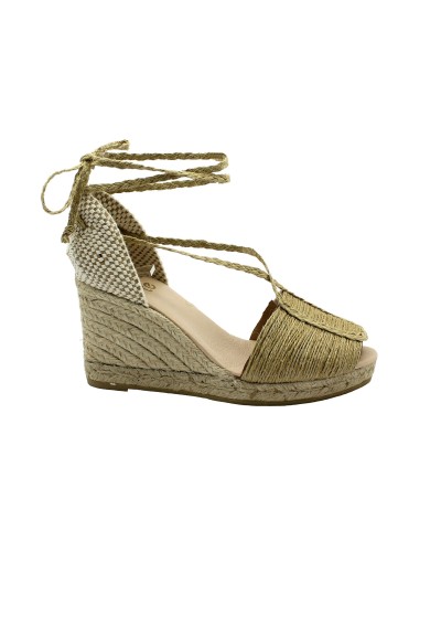 1 - SUYUTE 6716 natural beige scarpe sandali donna zeppa corda laccio espadrillas