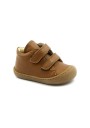 1 - NATURINO COCOON 12904 cognac marrone scarpe bambino strappi pelle