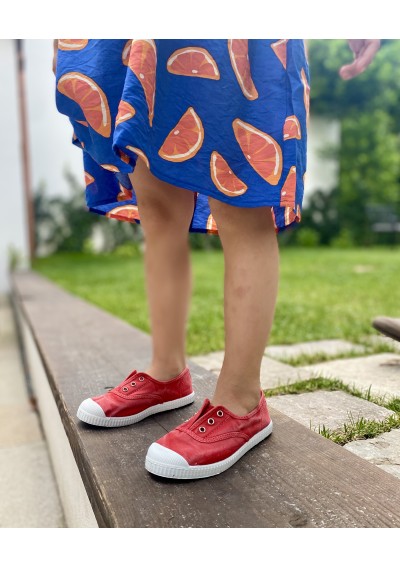 2 - CIENTA 70997 02 22/34 rojo rosso scarpe bambina elastico tessuto slip on profumata