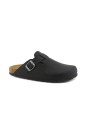1 - GRUNLAND SARA CB7019 nero ciabatte donna pelle plantare fibbia punta chiusa