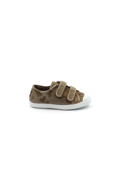 1 - CIENTA 78777 22/27 beige crep marrone scarpe bambino strappi tessuto cotone profumate