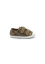 1 - CIENTA 78777 28/36 beige crep marrone scarpe bambino strappi tessuto cotone profumate