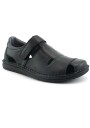 1 - GRUNLAND LAPO SA1515 nero scarpa sandalo uomo pelle strappo