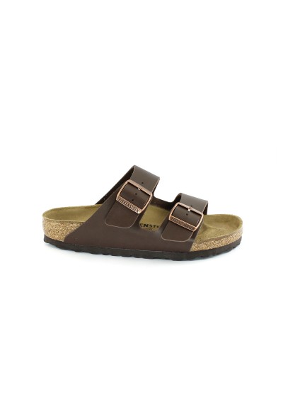 1 - BIRKENSTOCK ARIZONA 51701 dark brown marrone ciabatte donna doppia fibbia