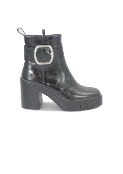 1 - ART COMPANY 1979 BERNA nappa shinny black nero donna stivaletto tacco pelle zip fibbia