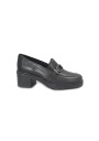 1 - GRUNLAND ROLA SC6121 nero scarpe mocassino donna tacco pelle