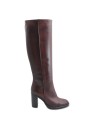 1 - GIANNI CRASTO 8557 nature burnet bordeaux stivale tacco donna pelle zip