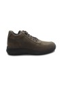 1 - MELLUSO WALK U55352Z 254483 espresso scarpe sneakers uomo stivaletto lacci pelle nabuck zip