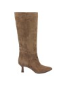 1 - ROMANO MEDEA cuoio stivale donna tacco camoscio