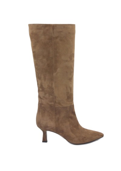 1 - ROMANO MEDEA cuoio stivale donna tacco camoscio