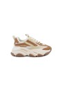1 - STEVE MADDEN POSSESSION-E  CASHEW cuoio scarpe donna sneakers tessuto zeppa lacci