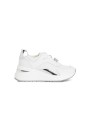 1 - CAFè NOIR DN9500 bianco scarpe donna sneakers lacci gioiello zeppa