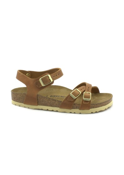 2 - BIRKENSTOCK KUMBA 1021489 cognac marrone sandali donna fibbie