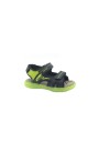 1 - GEOX J15DRD 28/35 navy lime green blu scarpe bambino sandali strappi traspiranti
