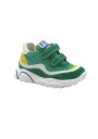 1 - FALCOTTO AMANTEA 16131 green white yellow verde scarpe bambino sneakers strappi pelle