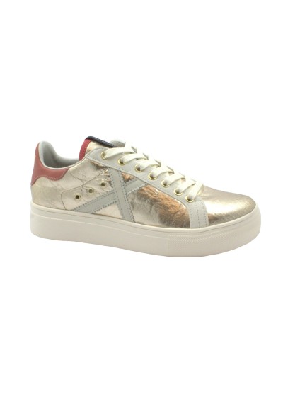 1 - MUNICH 8085044 RETE SKY 44 oro scarpe donna sneakers lacci pelle