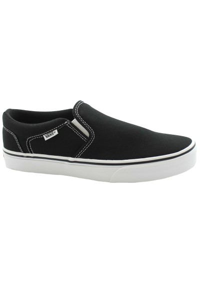1 - VANS ASHER SEQ1871 nero bianco scarpe uomo sneakers tessuto slip on