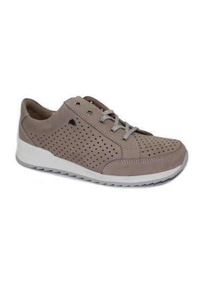 1 - FINNCOMFORT 2392584411 PORTESE ecru beige scarpe donna forate comfort relax lacci