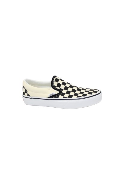 1 - VANS CLASSIC SLIP-ON EYEBWW1 black white scacchi scarpe unisex sneakers elastici