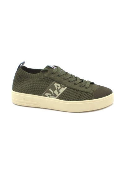 1 - NAPAPIJRI KQGF21 dark olive verde scarpe uomo sneakers lacci tessuto