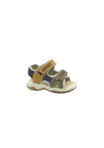 1 - PRIMIGI 3865133 senape multicolore scarpe sandalo bambino strappi pelle tallone chiuso