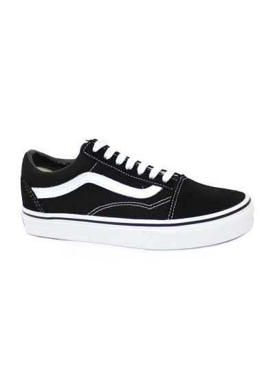 1 - VANS OLD SKOOL 3HY281 black white nero scarpe unisex sneakers lacci tessuto