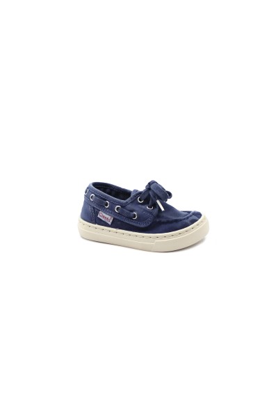 1 - CIENTA 87777 azul oscur blu scarpe bambino mocassino barca laccio tessuto