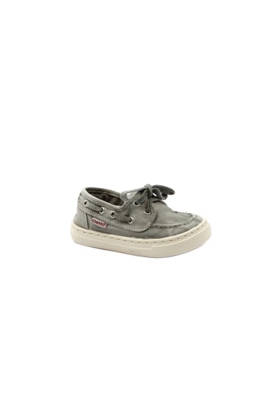1 - CIENTA 87777 gris claro grigio scarpe bambino mocassino barca laccio tessuto