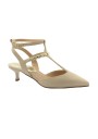 1 - CAFè NOIR EF4015 beige scarpe donna decolletè punta tacco cinturino tallone aperto pelle