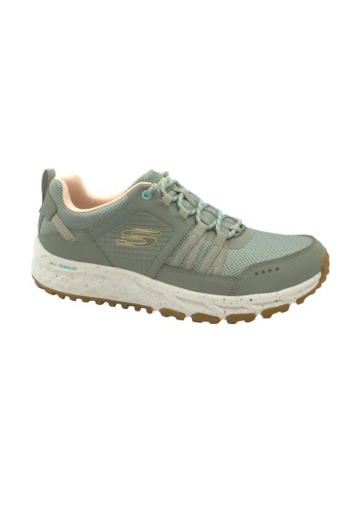 2 - SKECHERS 180061 ESCAPE PLAN olive scarpe donna sneakers lacci water repellent
