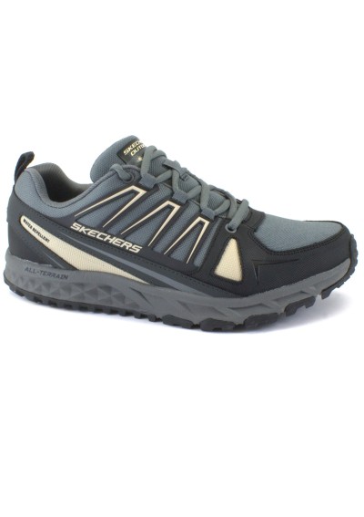 1 - SKECHERS 237327 ESCAPE PLAN charcoal black grigio scarpe uomo sneakers lacci water repellent