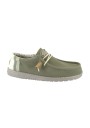 1 - HEY DUDE WALLY BREAK STITCH mows verde scarpe uomo sneakers lacci cotone traspiranti