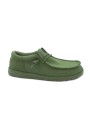 1 - HEY DUDE WALLY FUNK MONO forest verde scarpe uomo sneakers lacci cotone traspiranti