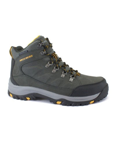 1 - SKECHERS 204642 RELMENT charcoal
grigio scarponcini uomo lacci trekking waterrepellent memory foam