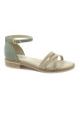 1 - NERO GIARDINI 07604 ivory salvia beige verde scarpe donna sandali tallone cinturino pelle