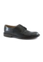 1 - FRANCO FEDELE 6436 nero scarpe uomo derby liscia elegante pelle