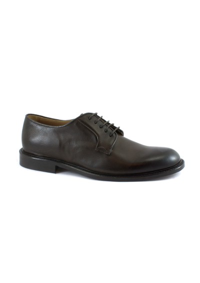 1 - FRANCO FEDELE 6436 testa di moro scarpe uomo derby liscia elegante pelle