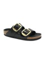 1 - BIRKENSTOCK ARIZONA BIG BUCKLE 1021476 shine black nero ciabatte donna fibbie