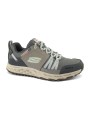 1 - SKECHERS 51591 ESCAPE PLAN tan charcoal grigio scarpe uomo sneakers trail memory foam lacci impermeabile