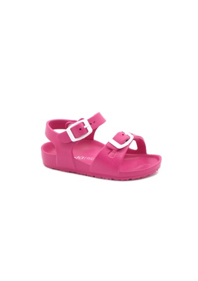1 - CIENTA 1071000 24/34 fuchsia sandali bambina fibbie gomma vegan