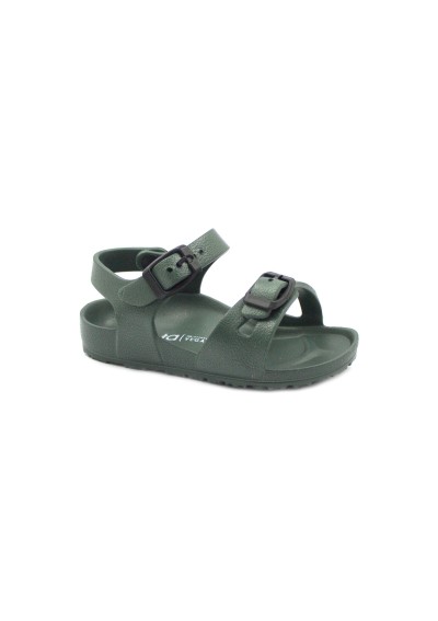 1 - CIENTA 1071000 24/34 kaki verde sandali bambino fibbie gomma vegan
