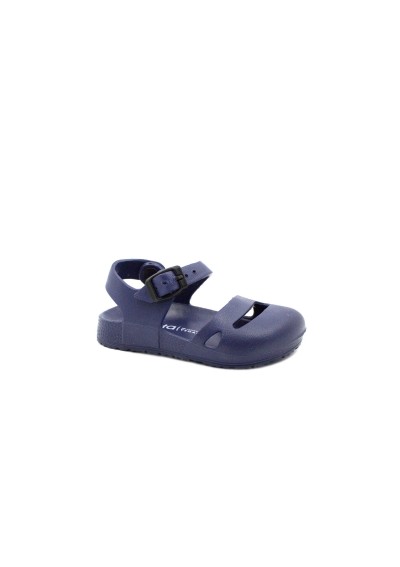 1 - CIENTA 1073000 24/34 marino blu sandali bambino fibbia punta chiusa gomma vegan