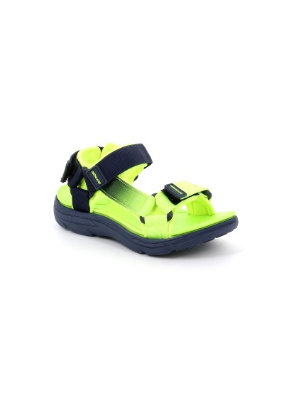 1 - GRUNLAND IDRO SA1195 lime sandali bambino strappi tessuto gomma