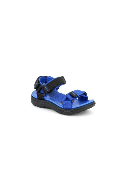 1 - GRUNLAND IDRO SA1195 royal blu nero sandali bambino strappi tessuto gomma