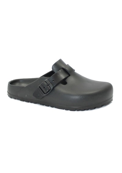 1 - BIRKENSTOCK BOSTON EVA 0127103 black nero ciabatta zoccolo donna fibbia