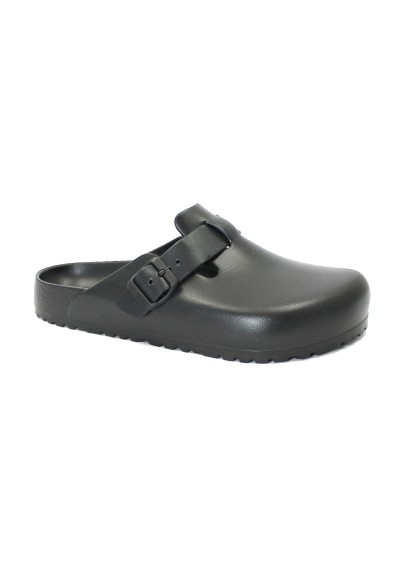 1 - BIRKENSTOCK BOSTON EVA 1002314 black nero ciabatta zoccolo uomo fibbia